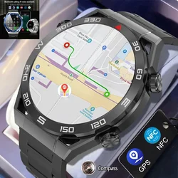 NFC Smart Watch for Men, Rastreador GPS, AMOLED, 454x454 HD, Tela de Toque Completa, Frequência Cardíaca, ECG, PPG, Chamada Bluetooth, SmartWatch Esportivo, Novo, 2022