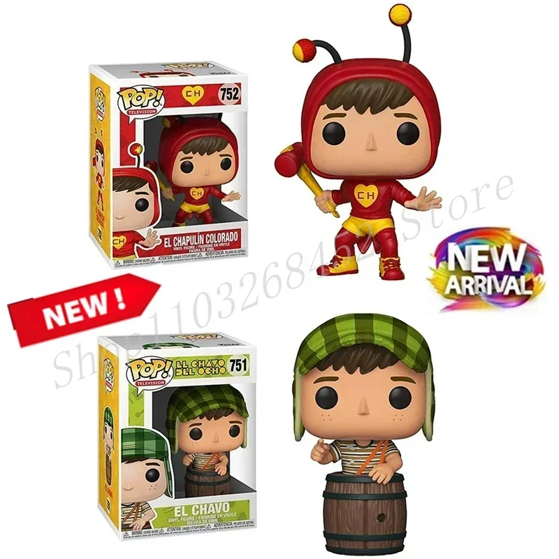 Nuevos juguetes de televisión Funko Pop El Chavo # 751 Chapulin Colorado # 752 Figura de vinilo muñeca modelo coleccionable para regalo de seguidores