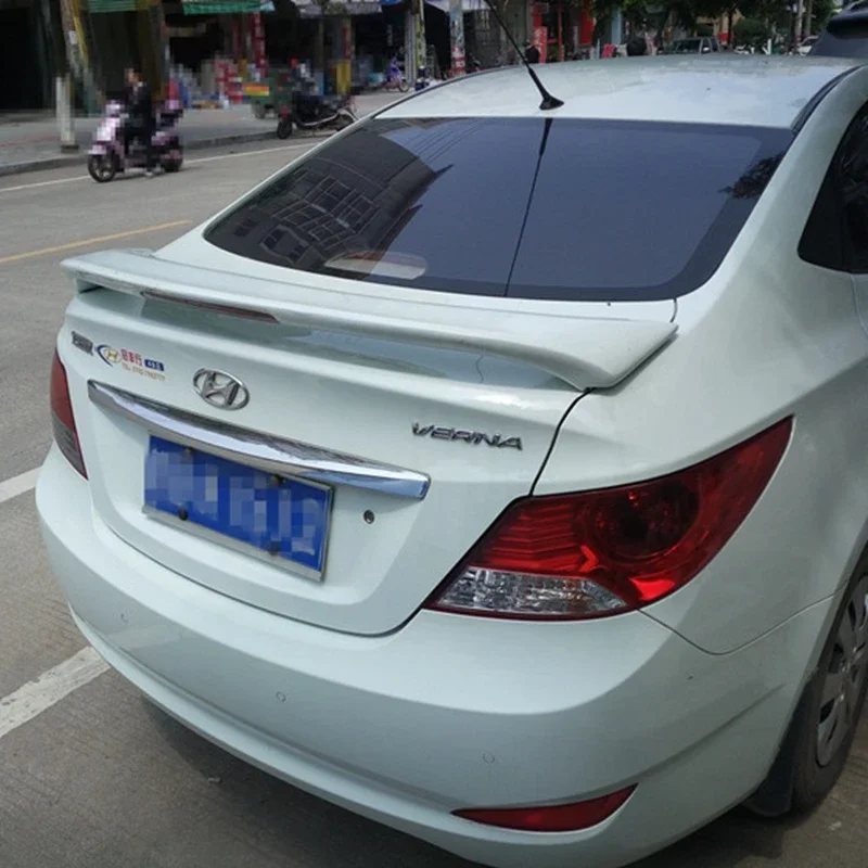 ABS Material Car Rear Wing Primer Color Rear Spoiler For Hyundai Verna Spoiler 2010-2013