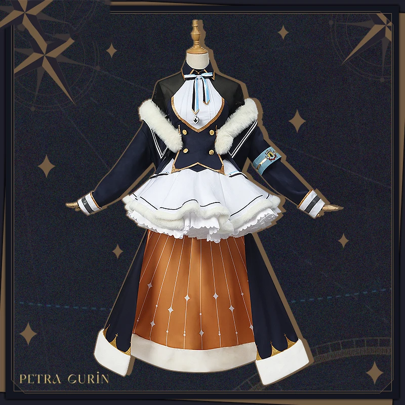 InYOYO Vtuber NIJISANJI Petra Gurin Women Fashion Uniform Cosplay Costume Full Set Coat Top Skirt Belt Halloween Party Outfit