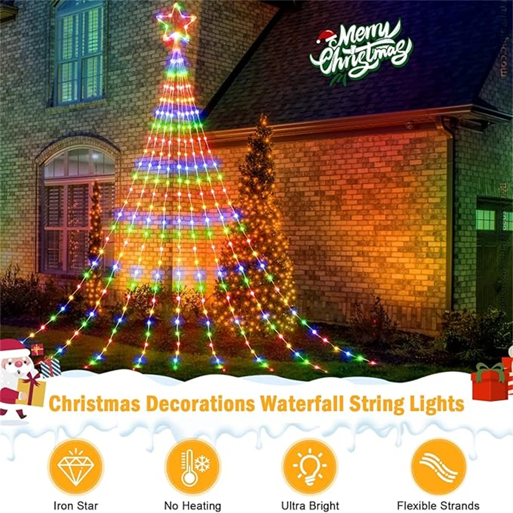 LED Outdoor Christmas Tree Decorations Lights USB 2/3M Waterproof Fairy String Lights 8 Modes Indoor Yard Wedding Party Lighting view 4
