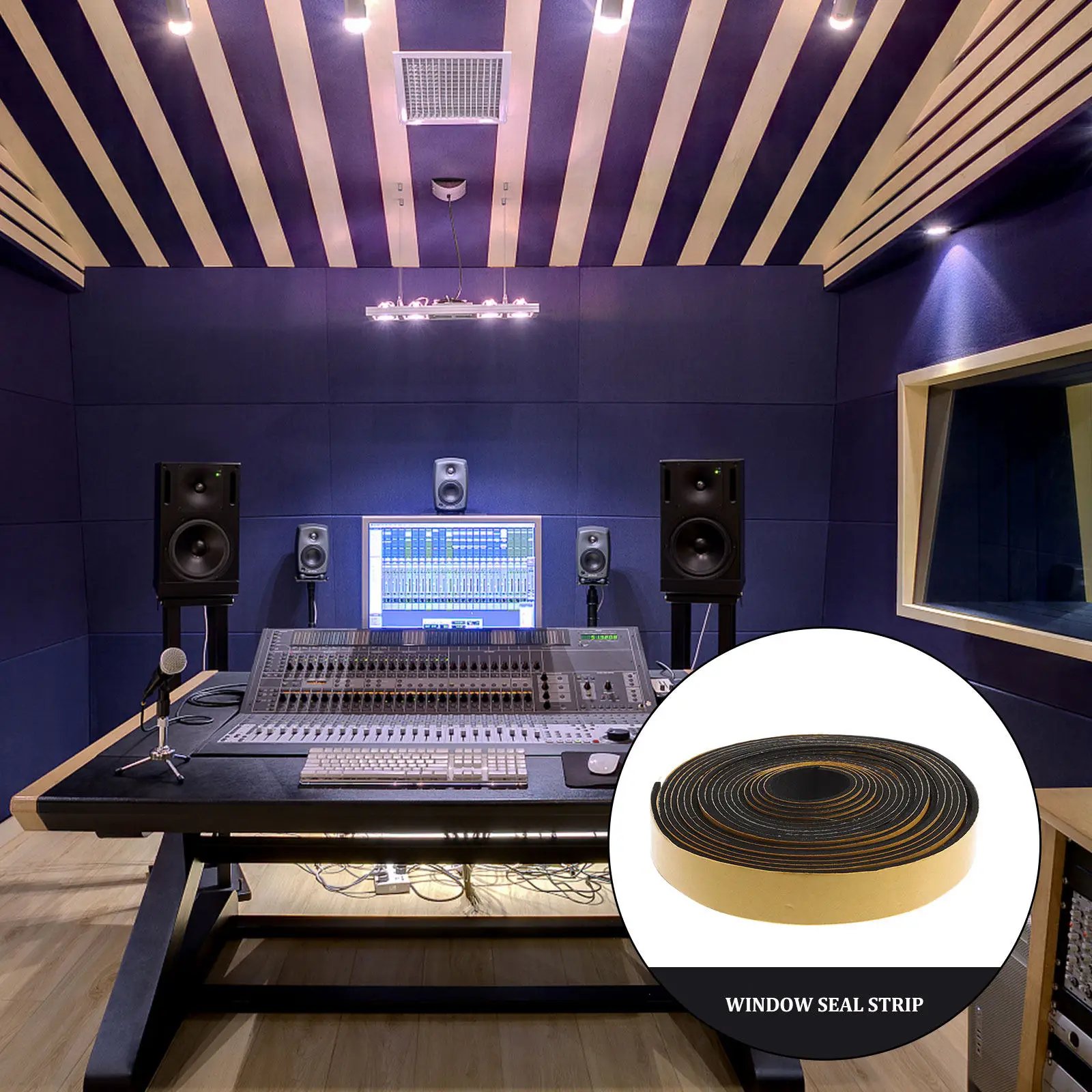 

1 рулон, 5 метров, гибкая самоклеящаяся уплотнительная лента для дверей и окон, звукоизоляционная, ветрозащитная, изоляционная лента