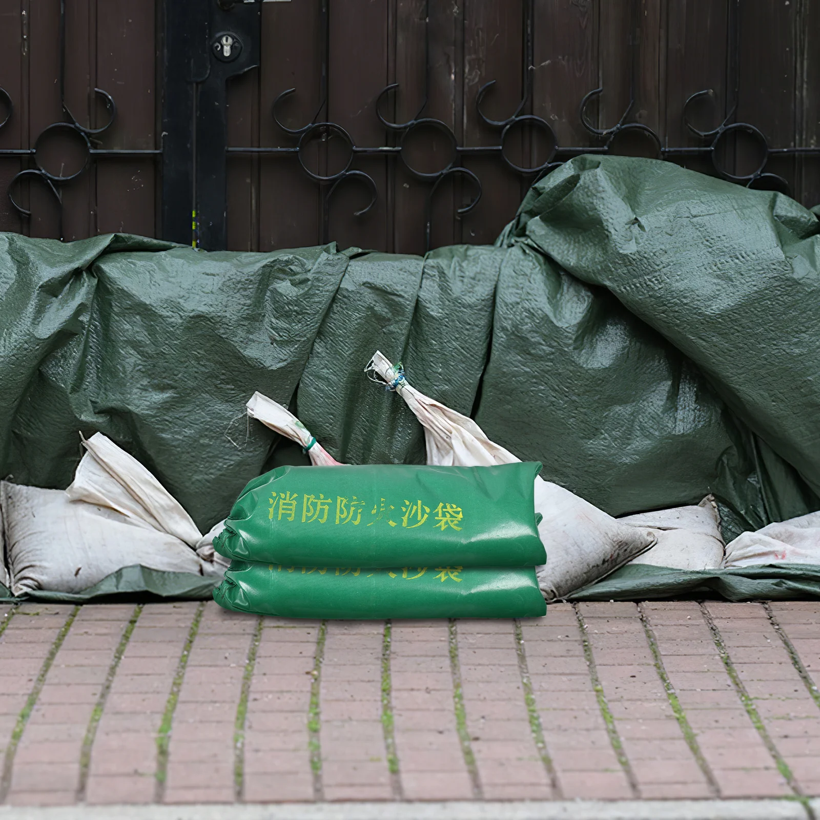 2 Stück feuerbeständige Sandsäcke, erweiterbare, wiederverwendbare Hochwasserschutzbeutel, robuste Hochwasserschutzsäcke für Notfälle