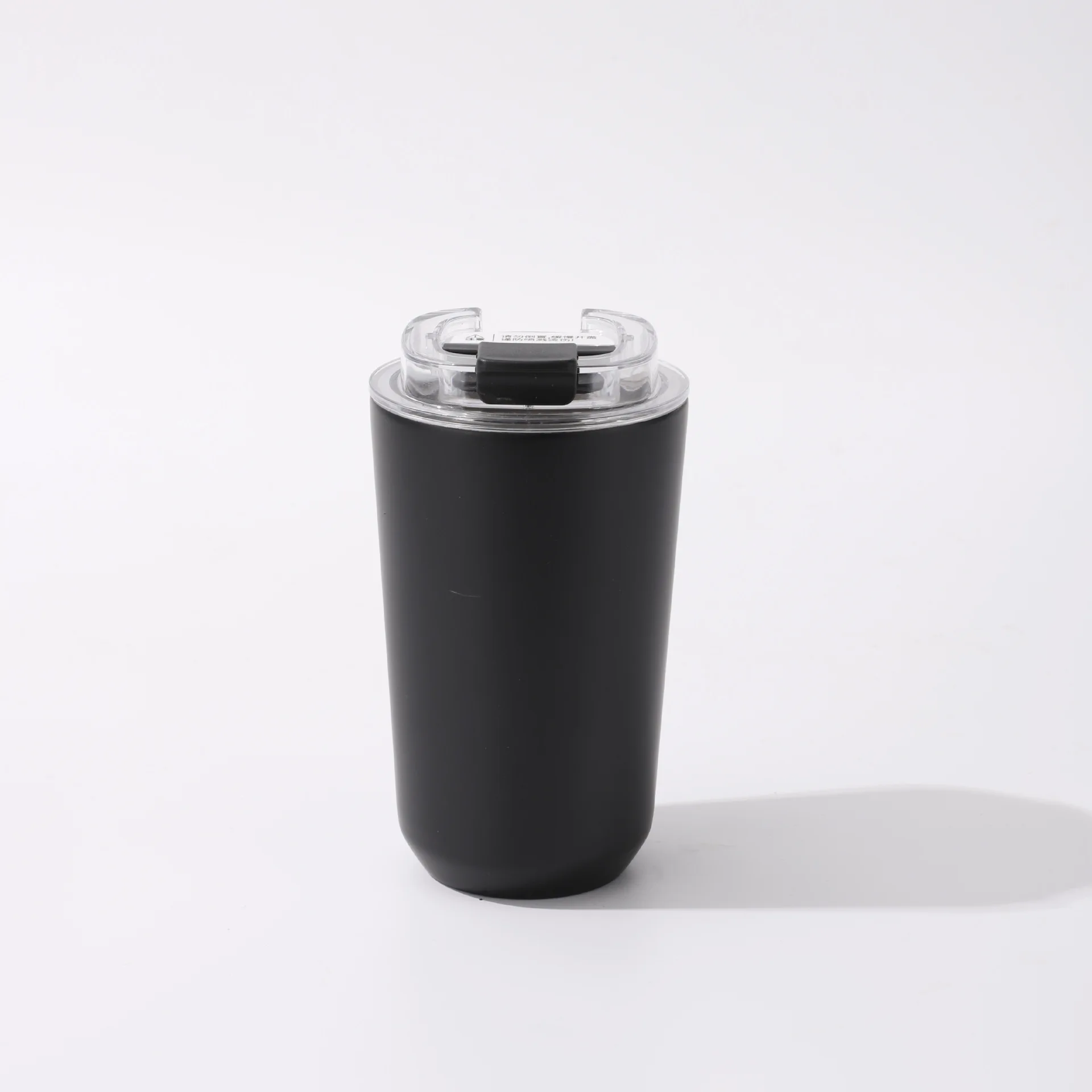 Copo de viagem de parede dupla revestido em pó personalizado 380ml caneca de café isolada copo isolado a vácuo de aço inoxidável