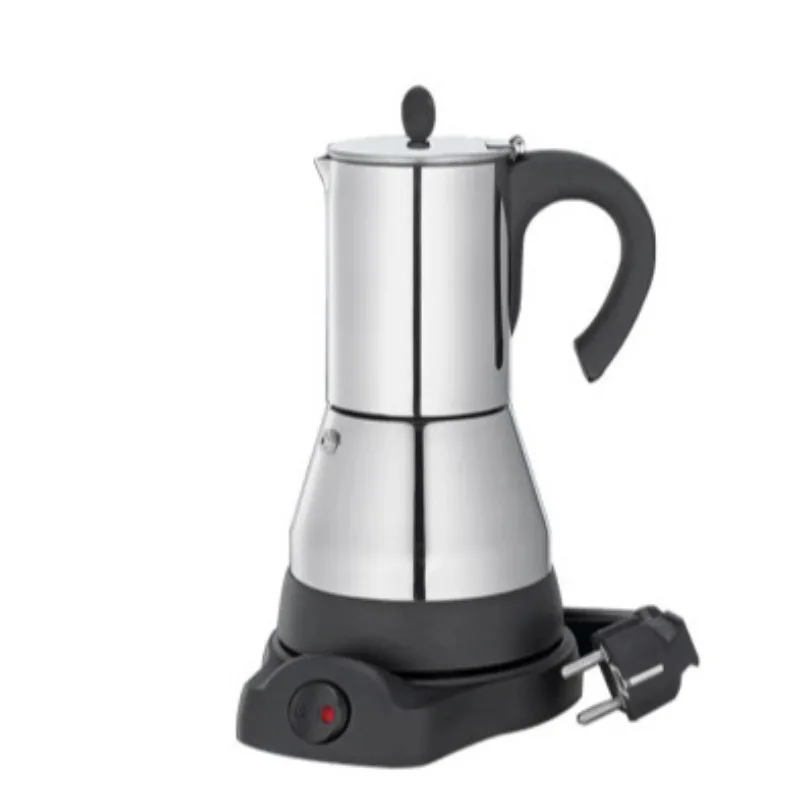 Home Coffee Maker Italian Coffee Pot European Plug-in Convenient Stainless Steel 304 Electric Mocha Pot