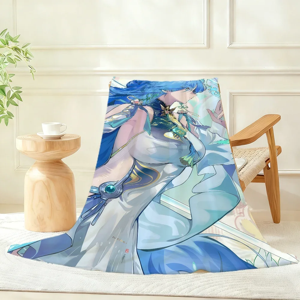 W-Wuthering Game W-Waves Qingxiao Blanket Throw Super Cosy Plush Living Room Sofa Couch Childish Birthday Gifts