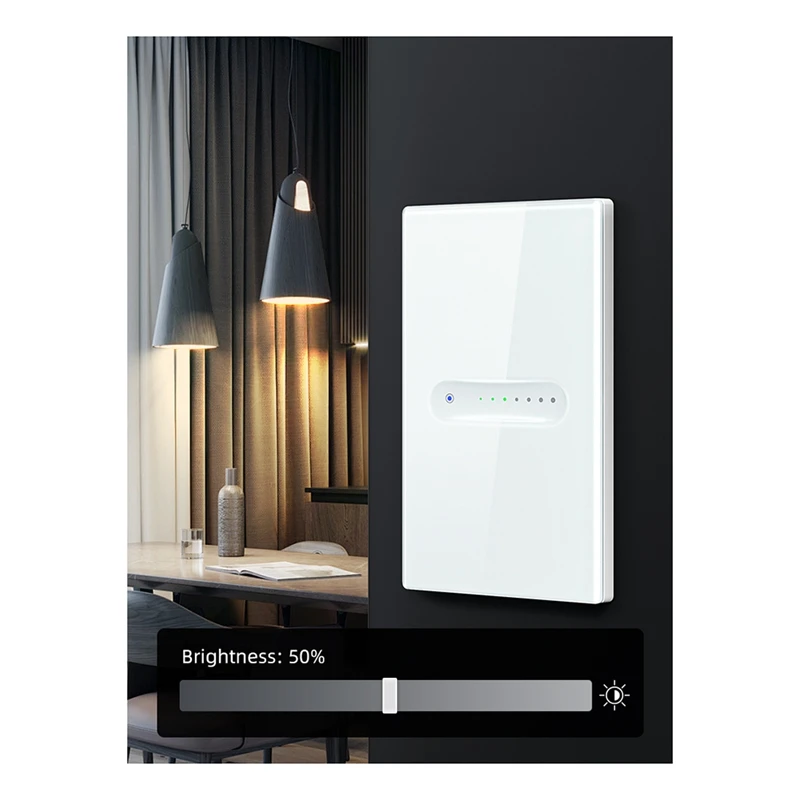 Tuya Wifi Smart Dimmer Switch Dimmer Light Switch Touch Panel APP Remote Control Works With Alexa Google Home