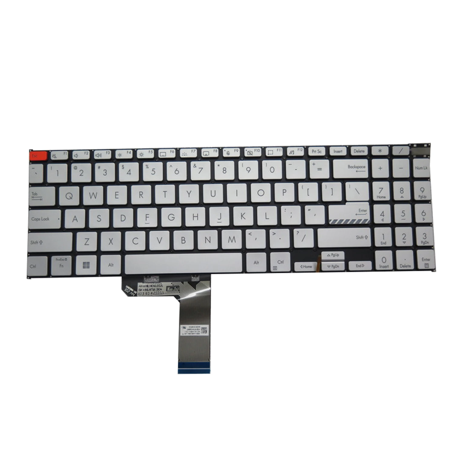 Laptop Keyboard For ASUS Vivobook Pro 16 N6502V N6502VW N6502VU N6602Z N6602ZC N6602ZE Silver Backlit United States US/Bulgaria