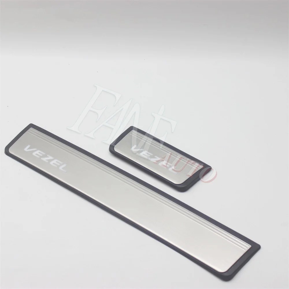 Car Styling Stainless Steel Led Door Sill Scuff Plate Guard Protector Trim For Honda VEZEL HRV HR-V 2021 2022 2023