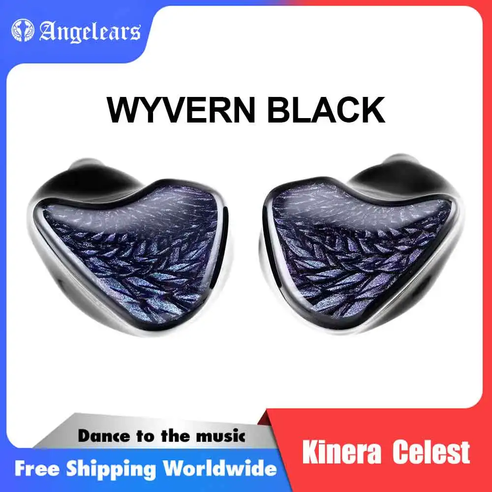 Kinera Celest Wyvern Black 10mm LCP Diaphragm Dynamic Driver In-Ear Monitors HiFi Earphone