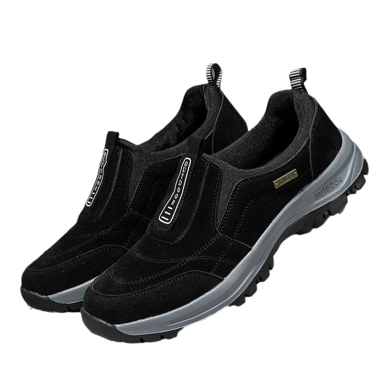 Outdoor Shoe Men Sneakers Sping Slip on Casual Men Shoes Breathable Suede Leather Shoe Anti-skid Walking Shoe Hot Sale Footwear