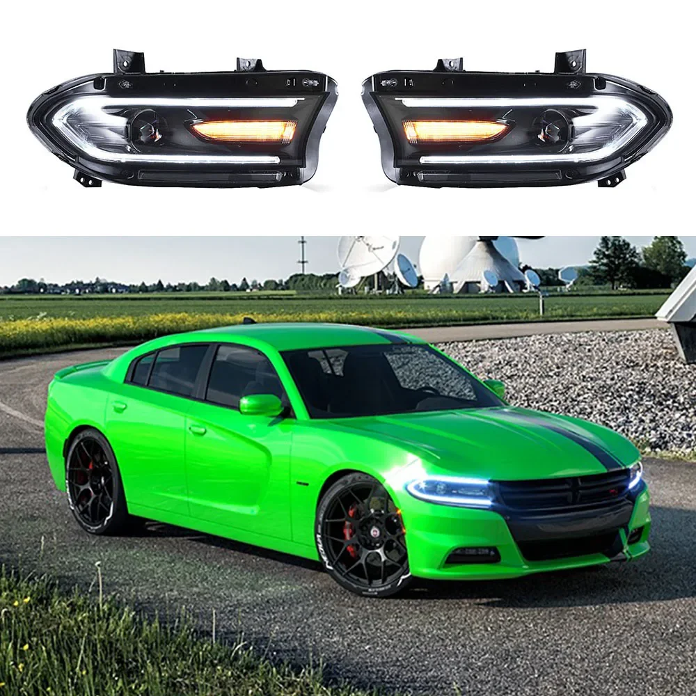 

Car LED Headlights Front Lamp Original Replacement R/T SRT DRL Head Lights For Dodge Charger 2015-2019 2020 2021 2022