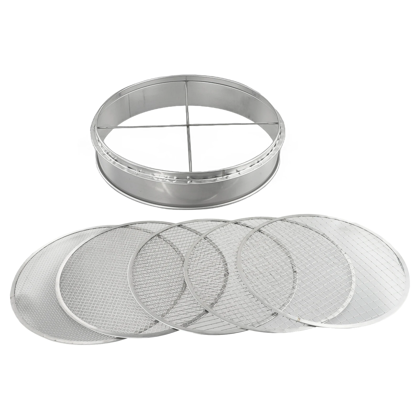 

Сито для почвы премиум-класса из нержавеющей стали, садовый горшок, бонсай, компост, сепаратор почвы с 5 съемными фильтрами