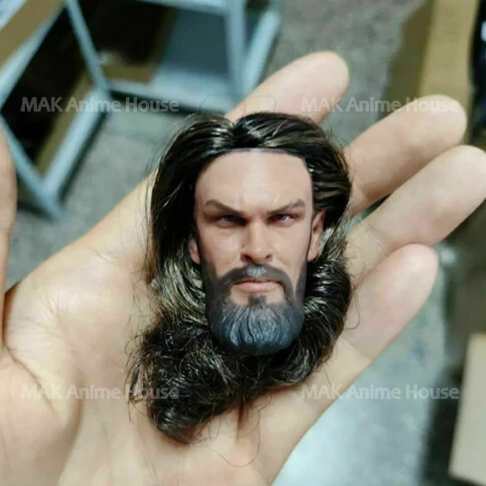

In Stock 1/6 Scale Head Carved Male Head Sculpt Model with planted hair Fit 12'' Action Body