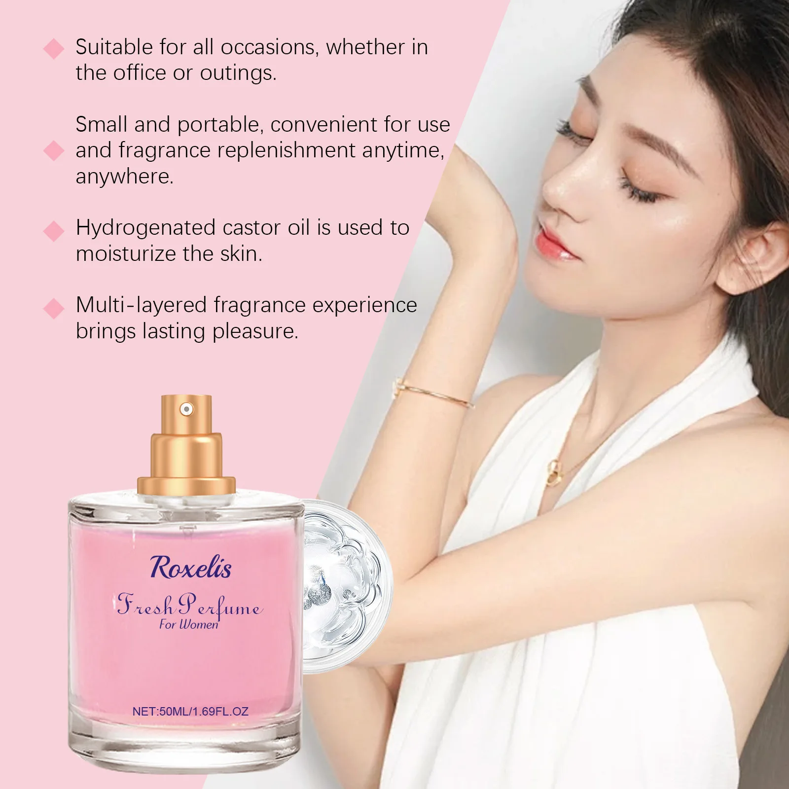 50 مل عطر Tuberose النسائي الكلاسيكي برائحة الأزهار الرومانسية العطر الدائم Lingering Encounter Light Glamour رذاذ الجسم