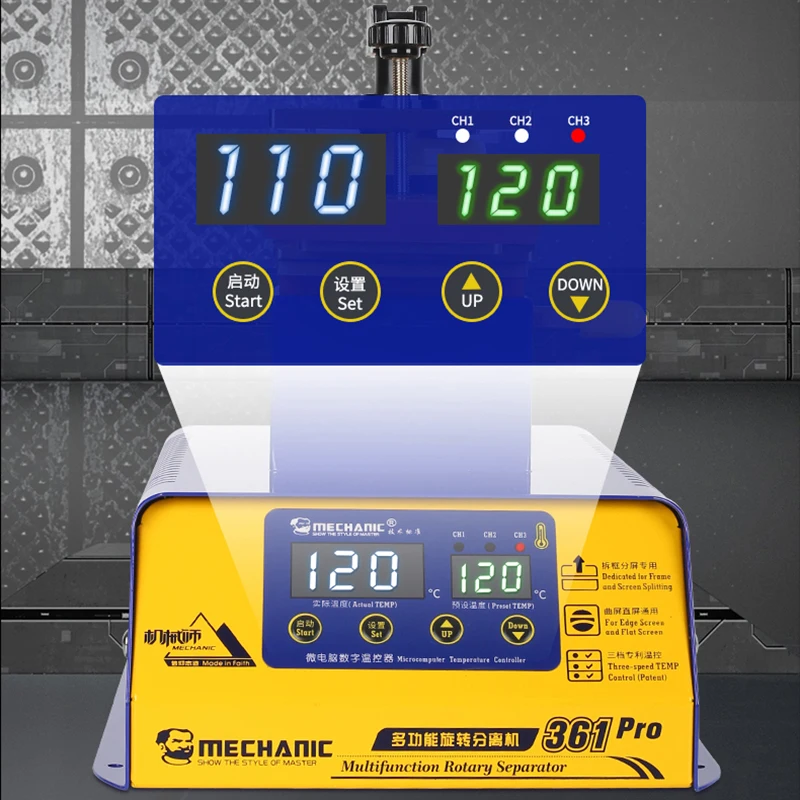 Meccanico 361 Pro separatore 8 pollici multifunzionale 360 ℃ piattaforma di lavoro girevole universale per schermo dritto e bordo