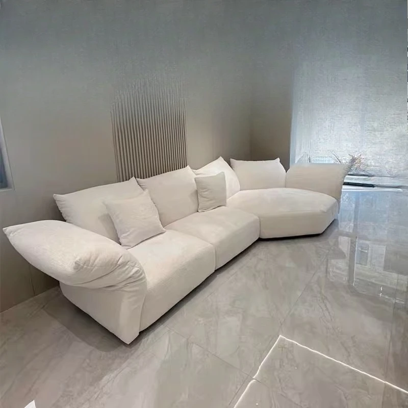 

Minimalist, sofa, small apartment, living room, special shaped, modern, fabric, corner, combination