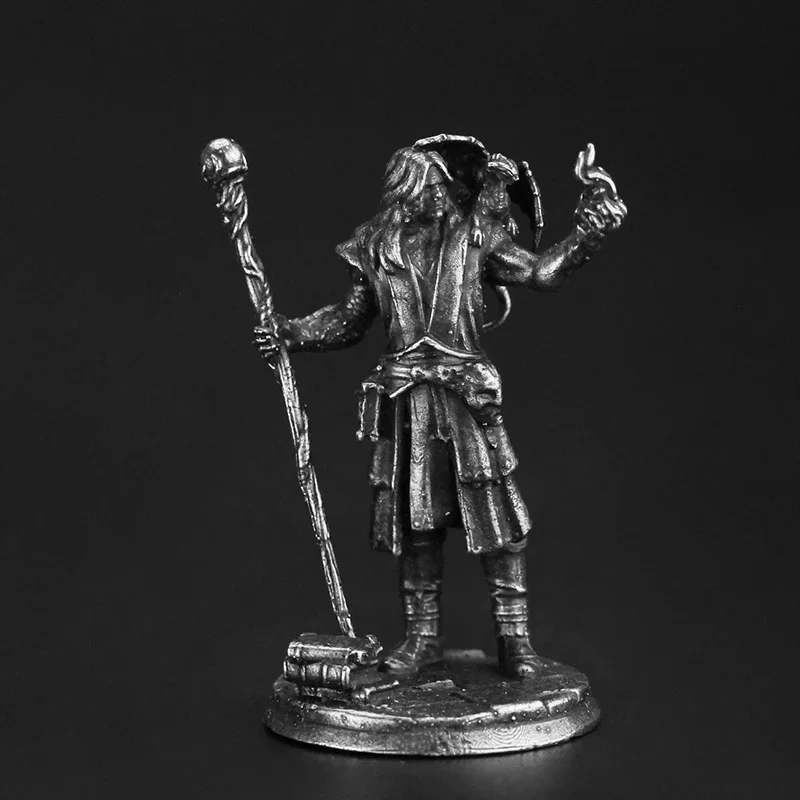 금속 흰색 구리 군인 액션 피규어 모델 보드 게임 미니어처 장식 액세서리 조각 크리 에이 티브 장난감 선물 데스크탑 장식