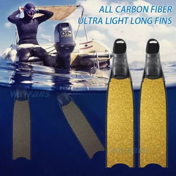 WE-FANS Pure Carbon Fiber Fins Long Freediving Scuba Diving Fins Free Dive Flippers Long Diving Fins Water Sport Equipment