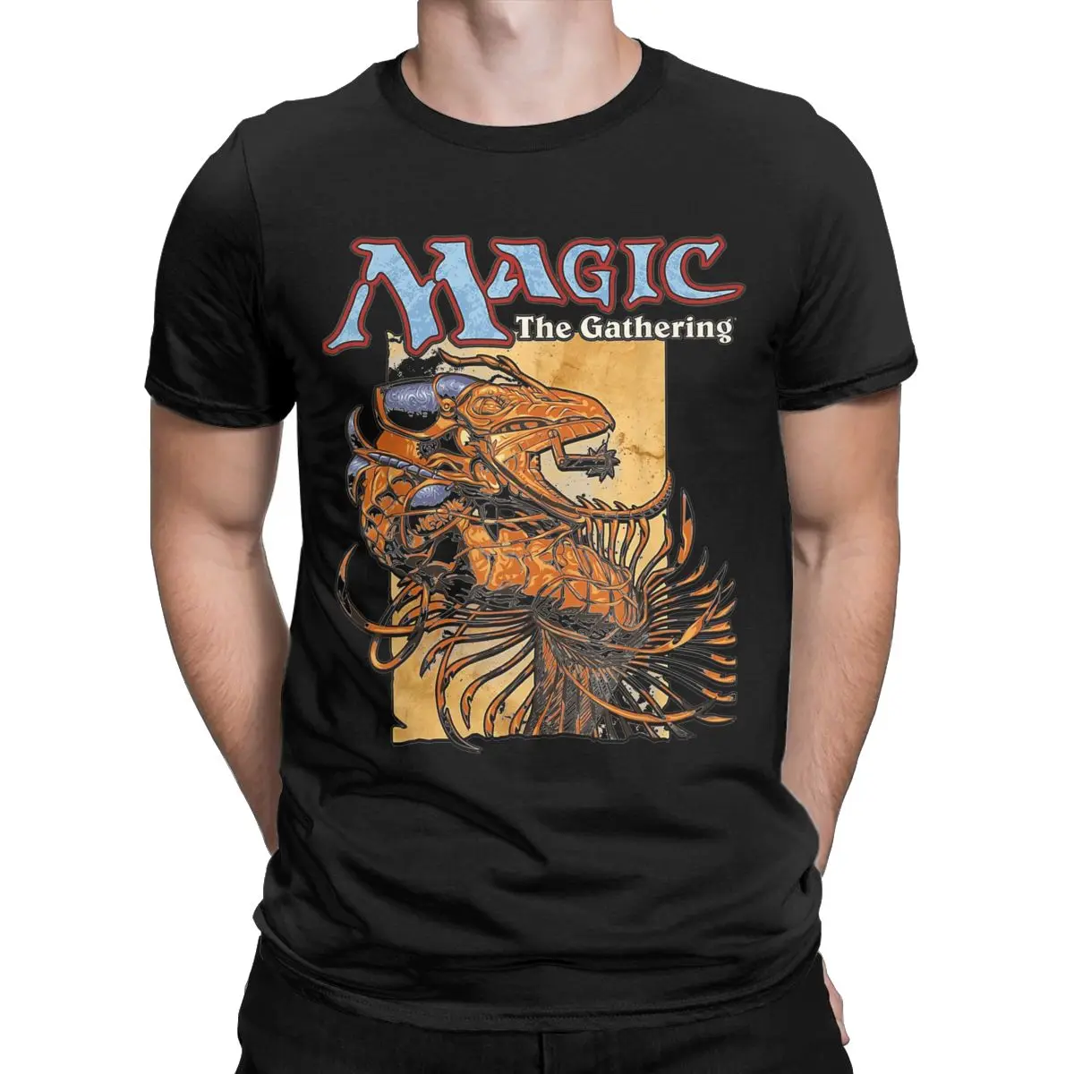 Magic Games Gathering MTG T Shirt Men\'s 100% Cotton Vintage T-Shirts Round Collar Tees Short Sleeve Clothing Plus Size