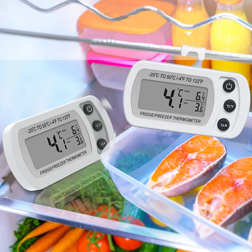 

Home Digital LCD Wireless Fridge Thermometer Sensor Freezer Temperature Meter for Aquarium Refrigerator Kitchen Tools -20℃-50℃