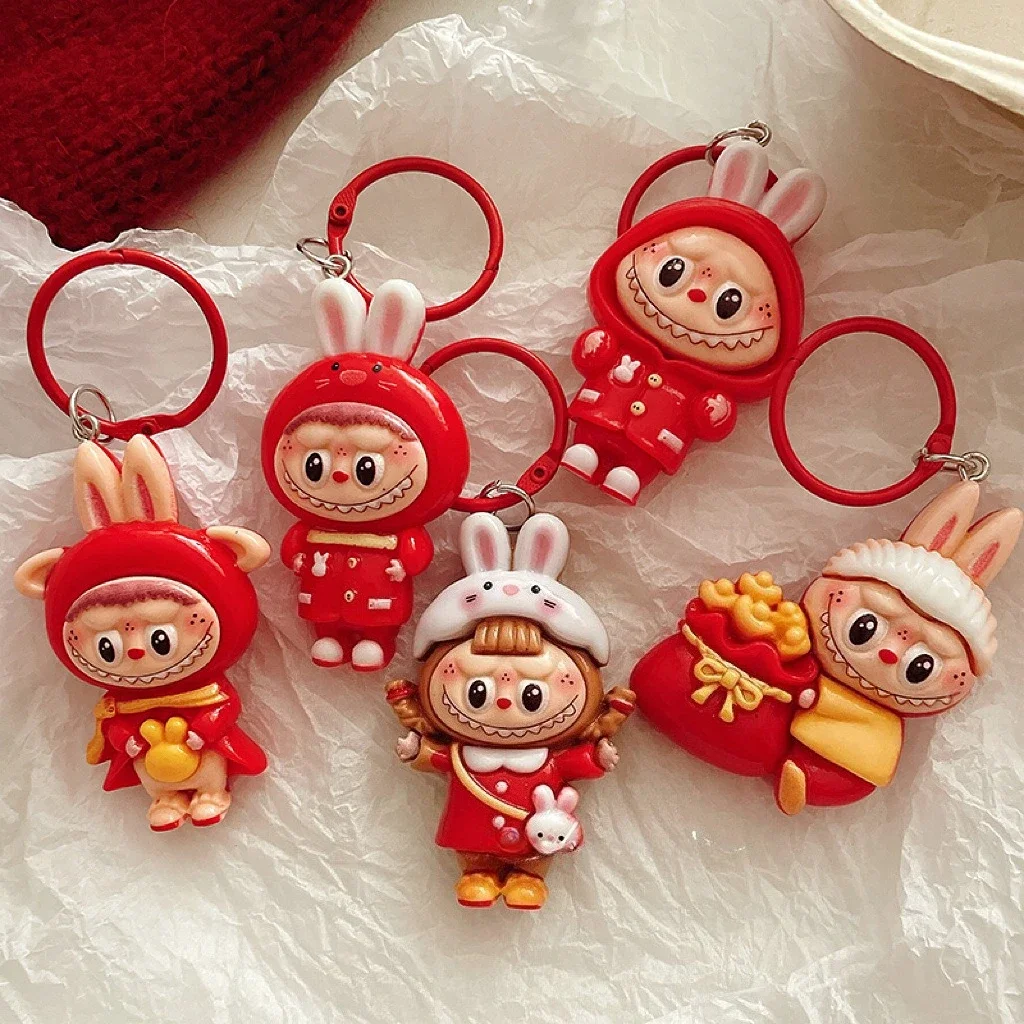 

Hot Selling Cartoon New Year Style Large Keychain Pendant for Girls' Backpacks Cute Hanging Accessories Birthday Gifts