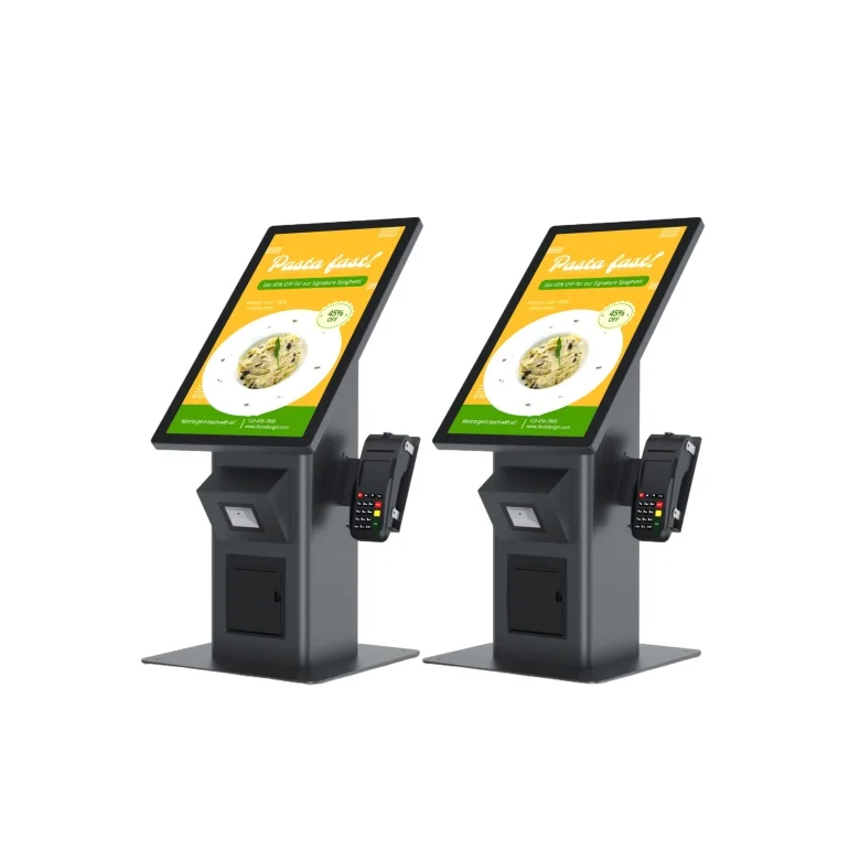 Self-Service 21.5'' Desktop POS Systems Indoor Payment Kiosk With 2nd Display & Android Support SDK Touch-Free Sales Function