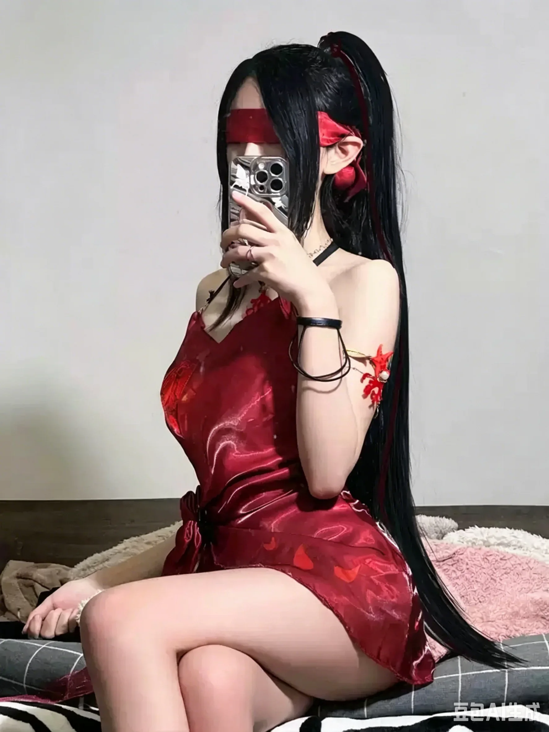 Ning Hongye Afternoon Gala Cos Bikini Naraka Bladepoint Beach Red Swimwear Cosplay Full Costume