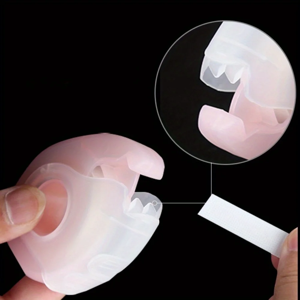 1PC Tape Cutter Plastic Tape Dispenser Oval Eyelash Tape Holder Eyelash Tape Cutter  Eyelash Extension Tape Holder Dispenser,