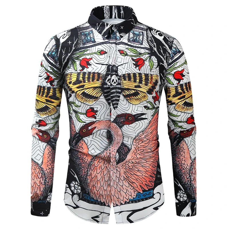 High End Luxury Golden Pattern 3D Printed Short/Full Sleeve Button-down Shirts For Men Street Style Trendy Tops Hip Hop Shirt