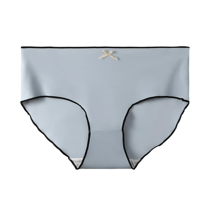 

Женское нижнее белье из ледяного шелка, женские простые удобные хлопковые летние тонкие трусы с промежностью, дневные трусы для маленьких девочек со средней талией