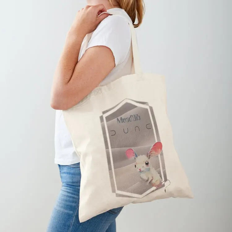 

DUNE. Sand Mouse (medium beige gray background) Tote Bag eco pack Shopper handbag Canvas Gift bag