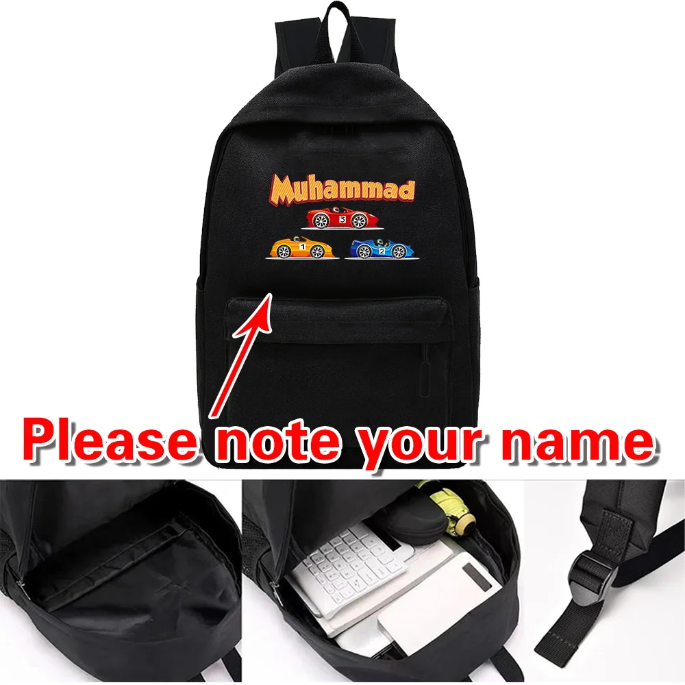 

Индивидуальное имя, модная школьная сумка унисекс, большая вместительная сумка на молнии, сумка для покупок на два плеча, легкий походный рюкзак