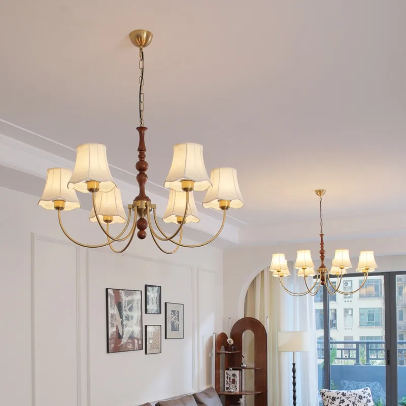 em estilo antigo, as luzes da sala de jantar são de luxo retrô e leve, as luzes principais são avançadas, lâmpadas do quarto de estudo