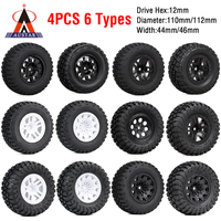 Austar 4PCS 110*48MM RC Car Rubber Tires Wheel for 1/10 Short Course Truck ARRMA SENTON XLH 9125 Traxxas Slash