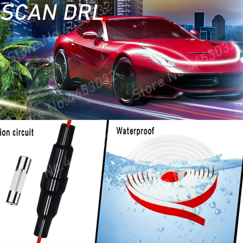 New DRL Car Hood Light For Citroen C5 Aircross 2017-2022 Scan Starting LED Strips Flexible Headlights Welcome Light view 3