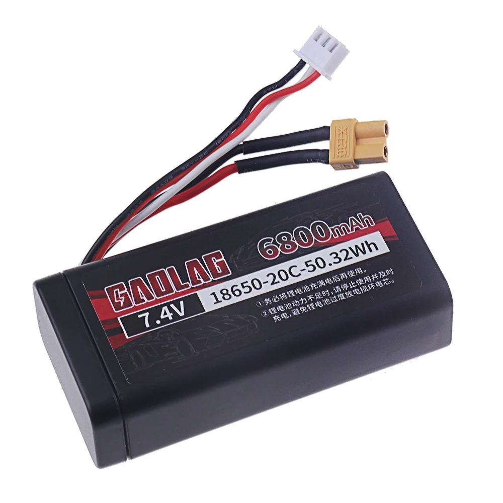 7.4V 18650 6800mah Li-ion Battery  XT30 Plug For Huina 580550 583 582 RC Cars Drone spare parts toys Battery
