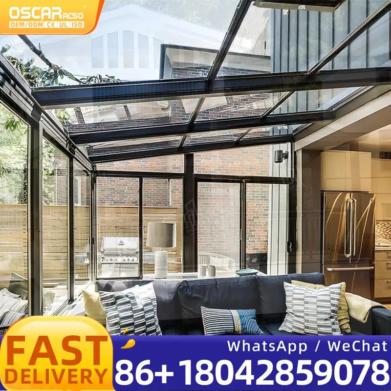 

Modern Minimalist Aluminum Alloy Sunroom Corrosion & Rust Resistant Outdoor Patio Garden Relaxation sunroom