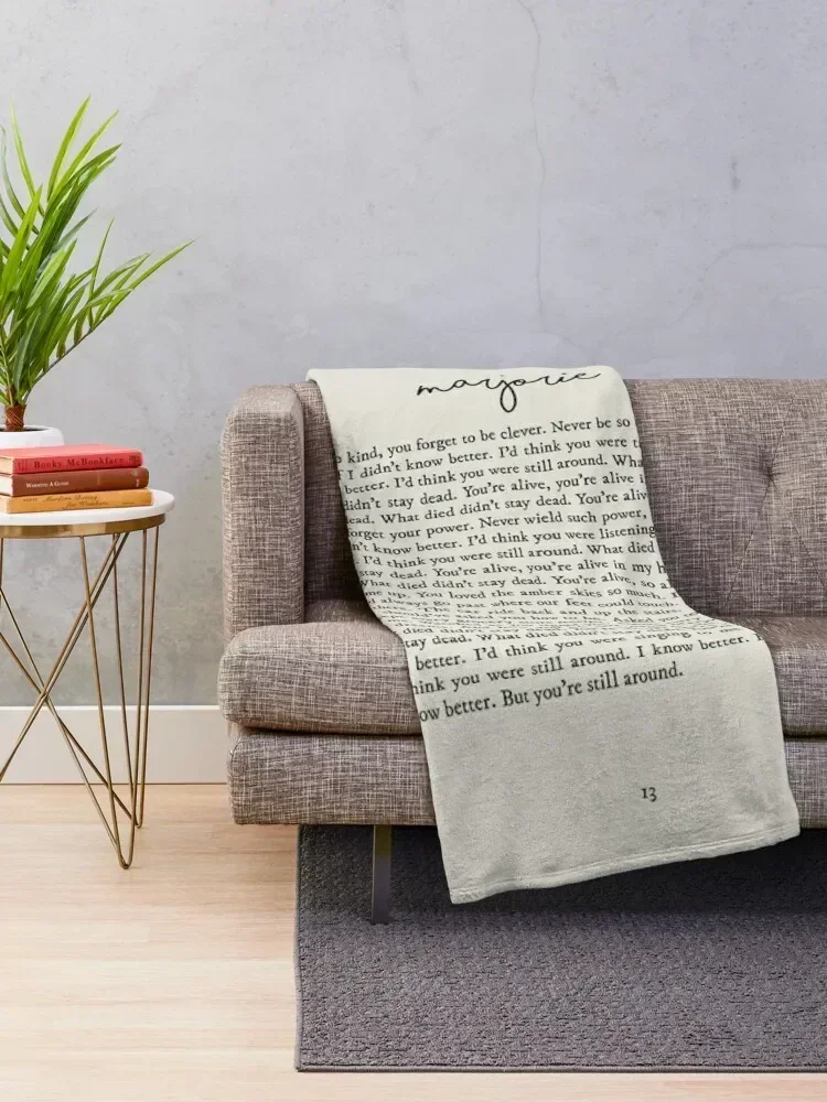 Marjorie Lyrics Throw Blanket Sofa Throw Thermals For Travel Blankets