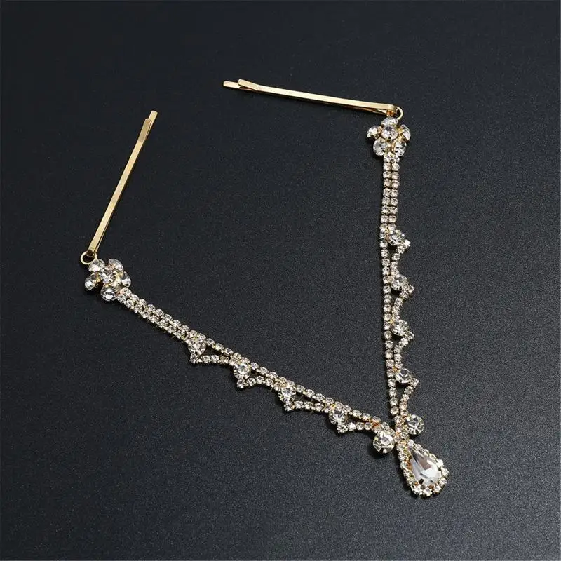Stirnkette Schmuck Indianer für Kopfkette Haarschmuck Kristall Kopfschmuck Braut Stirnband Kette f – Detail 5
