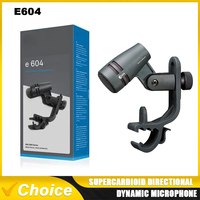 E604 Tom Snare Evolution Series Cardioid Instrument Wired Drum Microphone With Clip Arm Mount for Professional Recording