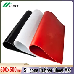 Silicone Rubber Sheet 500x500 Black/Red/Translucent Rubber Matt Silicone Sheeting For Vacuum Press Oven Heat Resistant