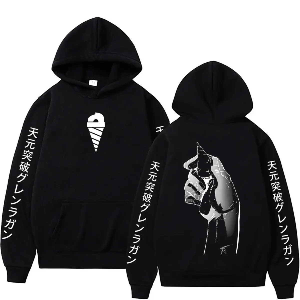 Anime Tengen Toppa Gurren Lagann Simon Hoodie Men Women Manga Cosplay Pullover Hoodies Male Fashion Vintage Oversized Streetwear