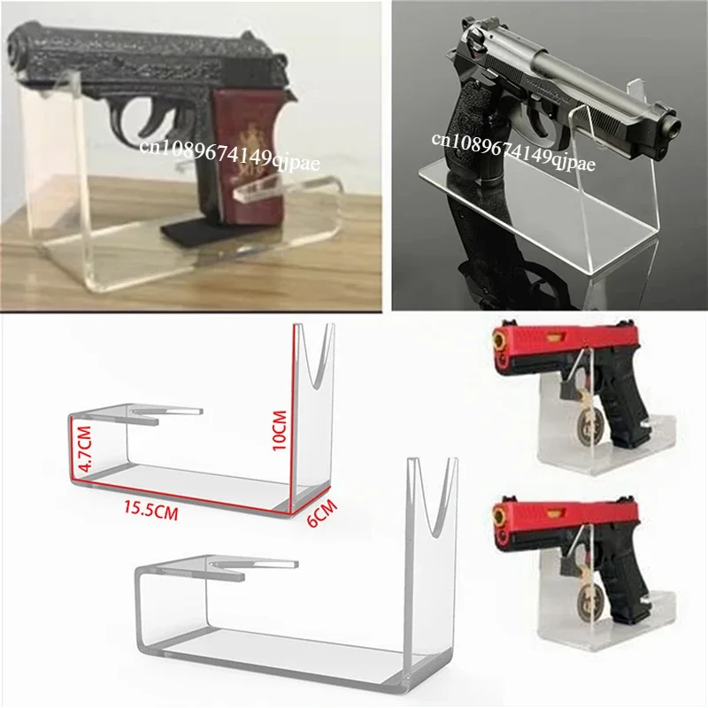 1/2Pcs/set Clear Acrylic Gun Display Stand Toy Pistol Rack Decoration Weapon Support Handgun Storage Holder Airsoft Accsesories