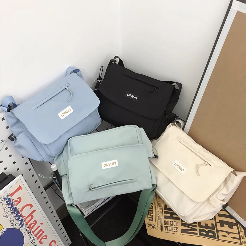 Preppy Style New Crossbody Bags For Women High Quality Nylon Shoulder Bag Collage Student School Bag Messenger Bag Women Bolso