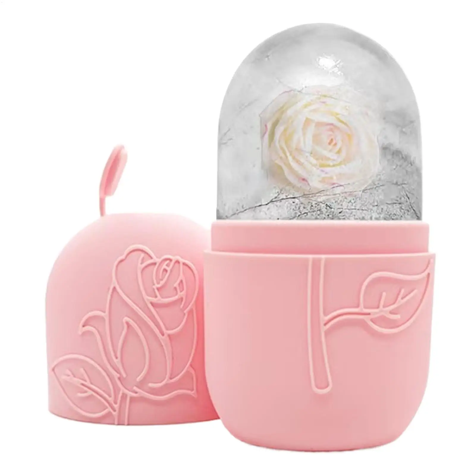 アイスローラー顔顔なだめるコールドマッサージャー引き締めリラクゼーション顔アイスローラーシリコーンアイスキューブ型旅行美容