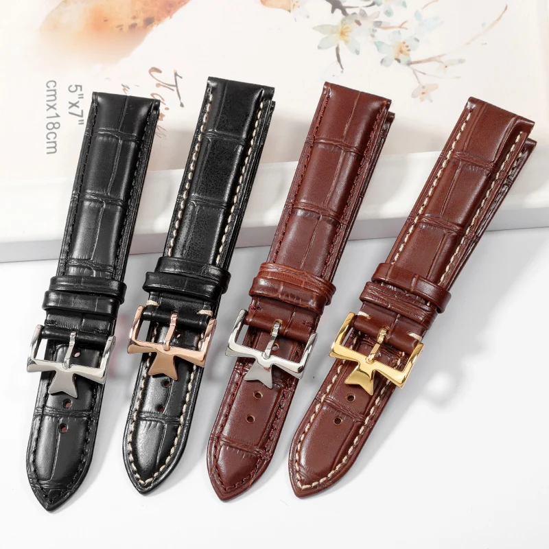 For Constantin Watch Strap Genuine Leather Men's VC Heritage Art Master Wulu Series Needle Buckle Watchband 20mm 21mm 22mm 23mm