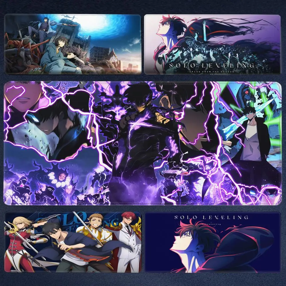 

Solo Leveling Anime Mousepad HD Printing Computer Gamers Locking Edge Rubber Non-slip Mouse Pad XXL 90x40cm Keyboard PC Deskmat