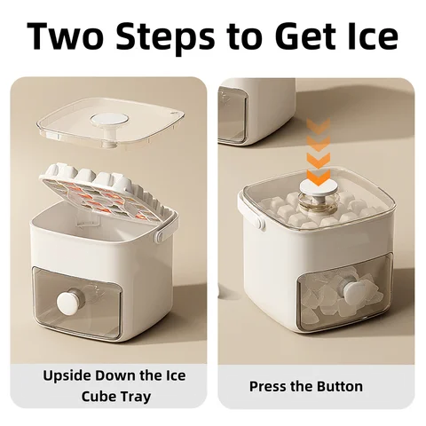 48-fack ismaskin för salladsbestick och topp - Stor kapacitet, dubbelskiktsdesign, livsmedelsklassad plastfrys 10 best sales stor isbit - №5