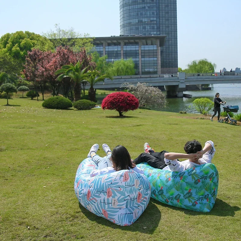 

Outdoor Inflatable Lazy Sofa Lunch Break Portable Floatation Bed Floor Laying Sofa Inchable Camping